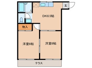 シャロームシラタの物件間取画像